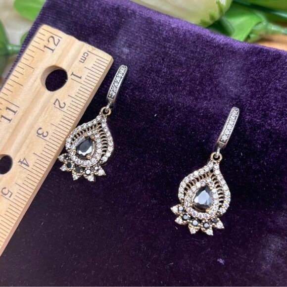 925 Sterling Silver Turkish Vintage Earrings for Women, NEW, Antique, Handmade - Picture 3 of 4